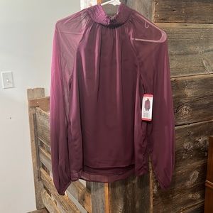 Sheer long sleeve top